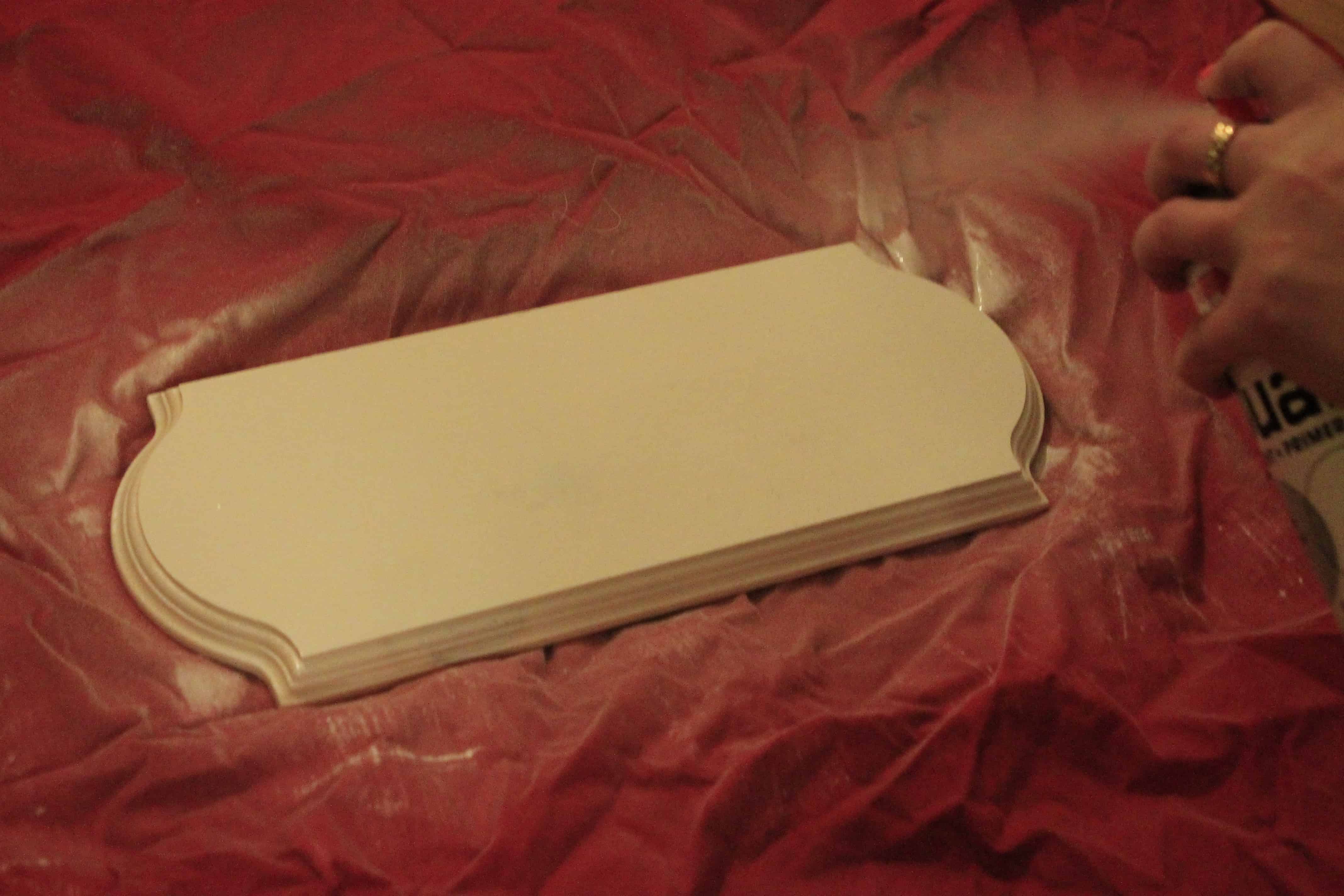 Caroline spray painted a wooden plaque (from Michaels) gold and used ... Caroline spray painted a wooden plaque (from Michaels) gold and used ...