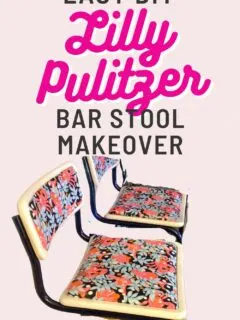 Lilly Pulitzer Inspired Bar Stools