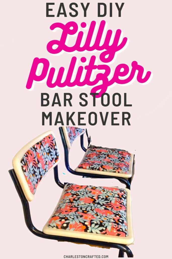 Lilly Pulitzer Inspired Bar Stools