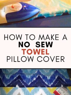how to make a no sew towel pillow cover