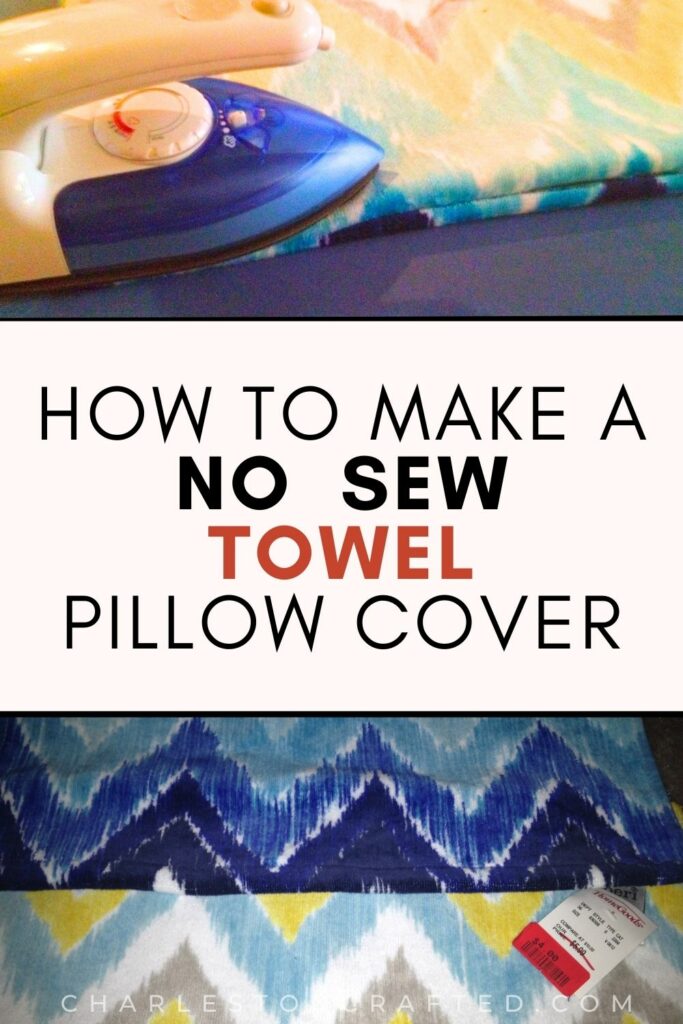 how to make a no sew towel pillow cover