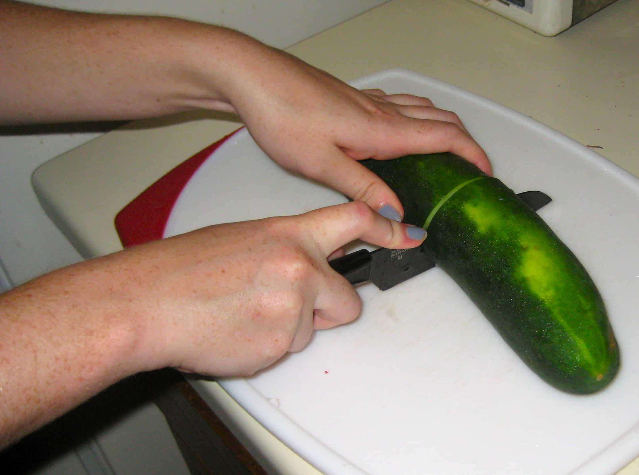 How to Dice a Cucumber - Charleston Crafted