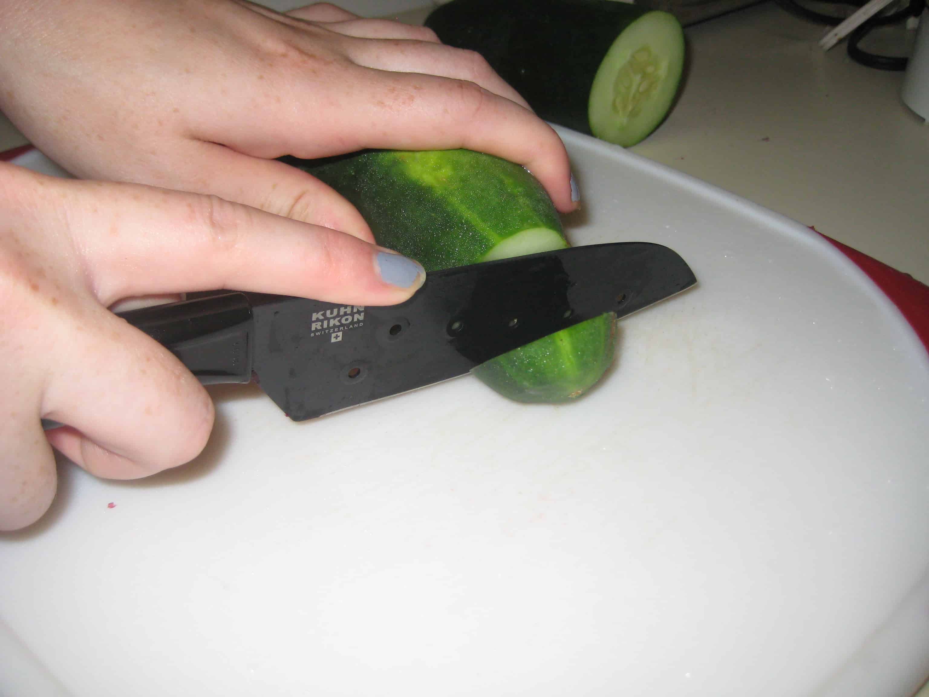 How to Dice a Cucumber - Charleston Crafted