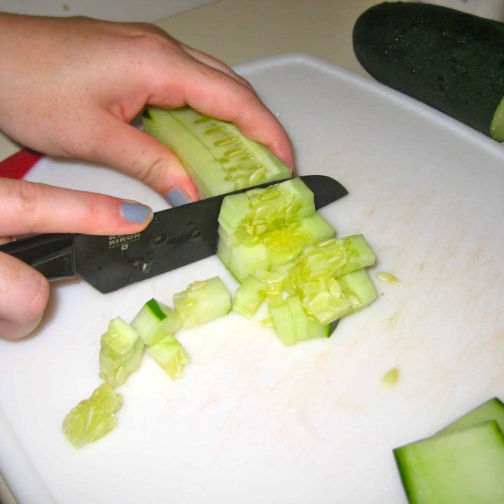How to dice a cucumber