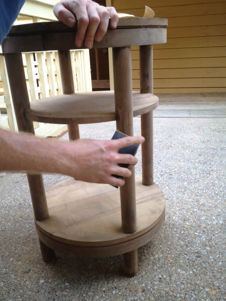 Sanding a Table - Charleston Crafted