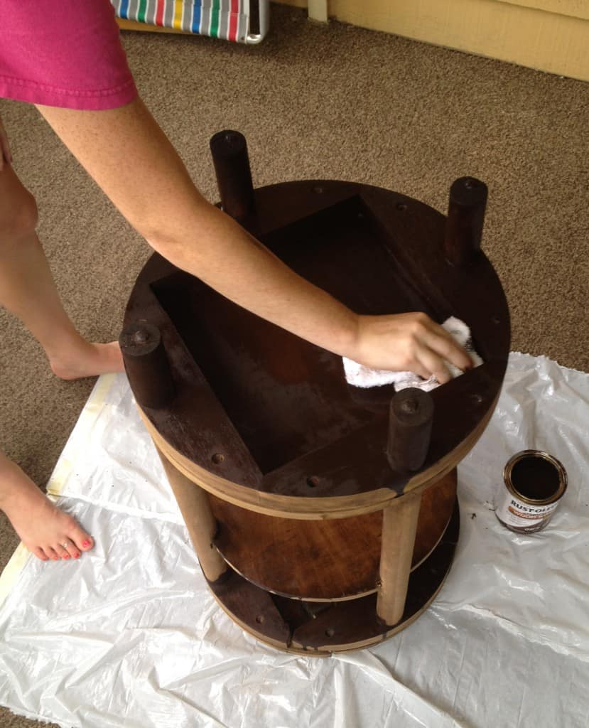 Staining a Table - Charleston Crafted