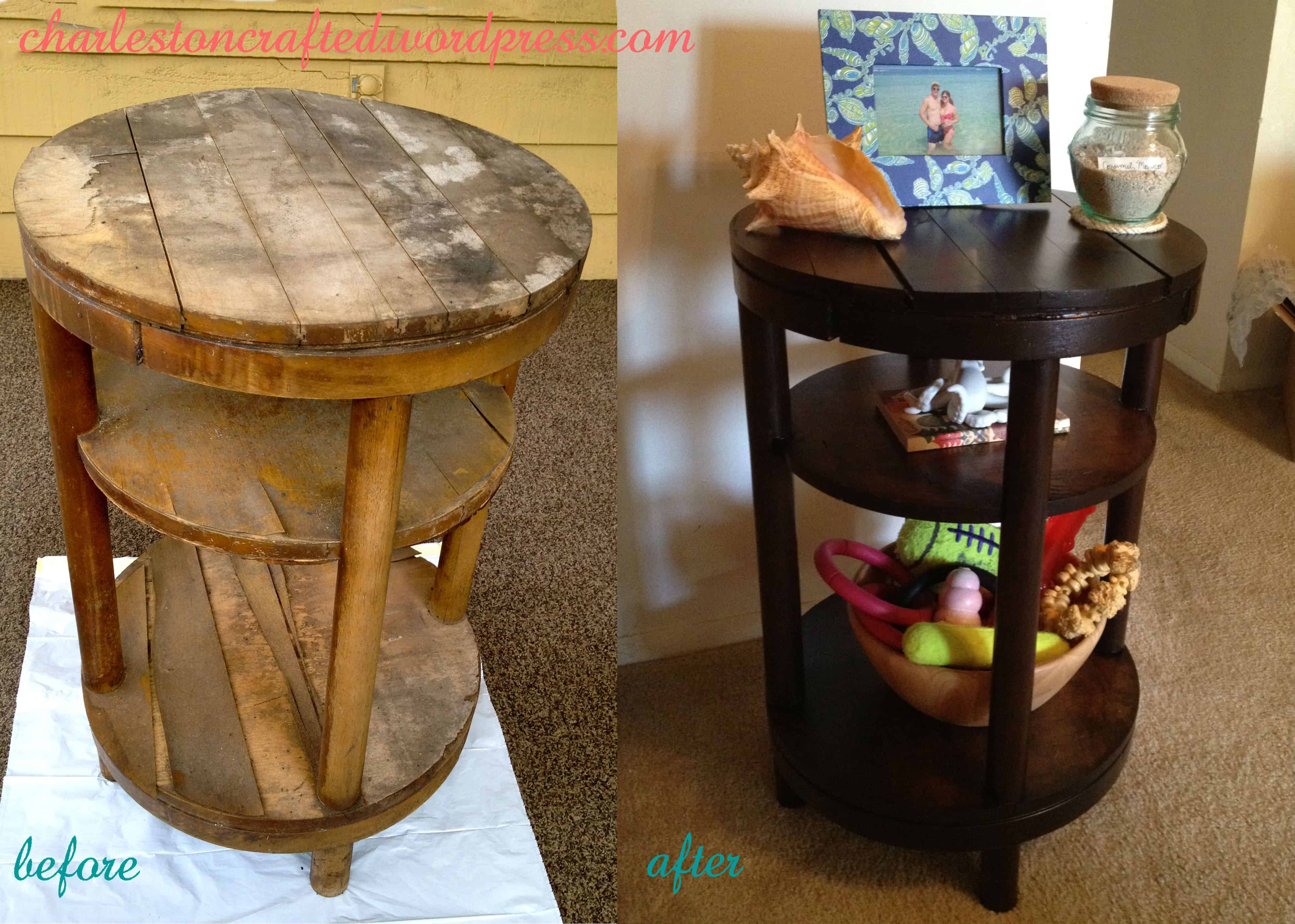 Side Table Before and After - Charleston Crafted
