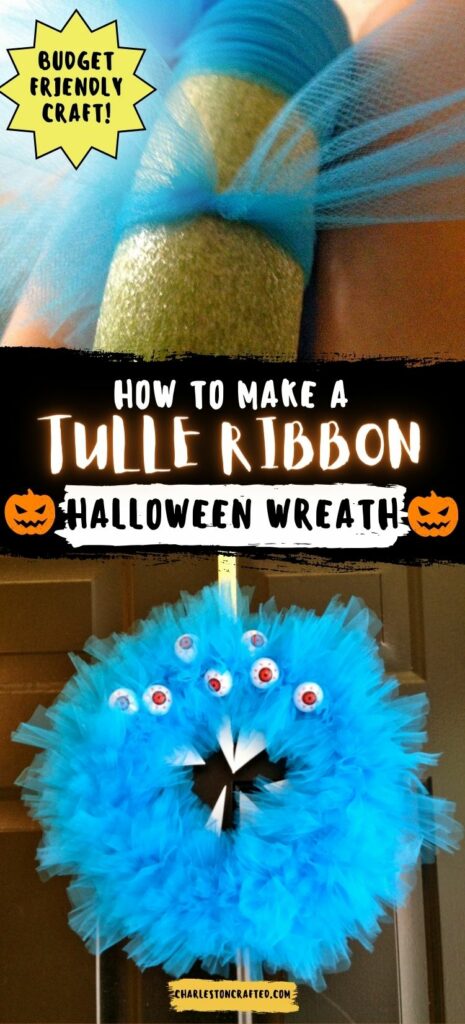 how to make a tulle halloween wreath