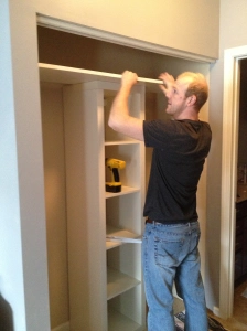 add shelf to kallax closet