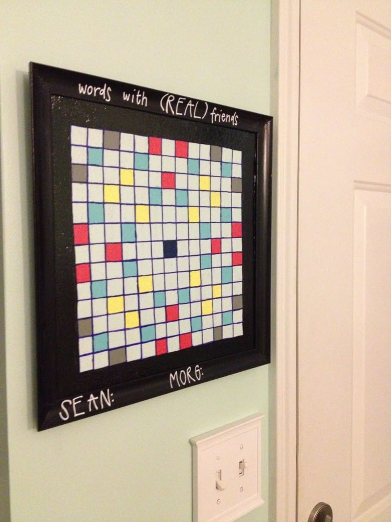DIY Words With Friends Scrabble Magnetic Board - Charleston Crafted
