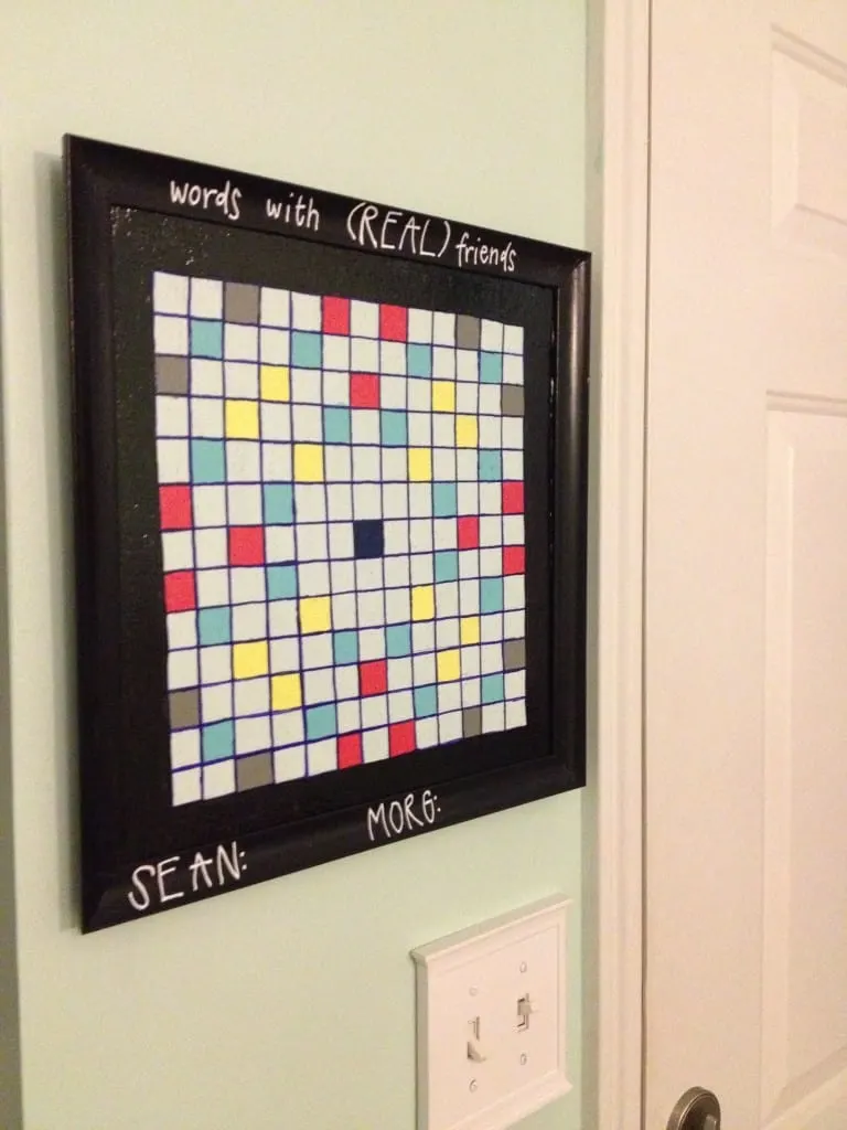 DIY Words With Friends Scrabble Magnetic Board - Charleston Crafted