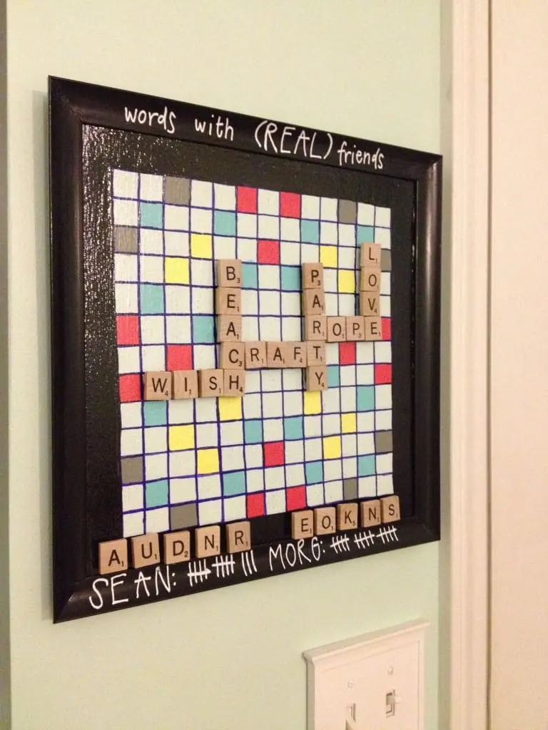 DIY Words With Friends Scrabble Magnetic Board - Charleston Crafted