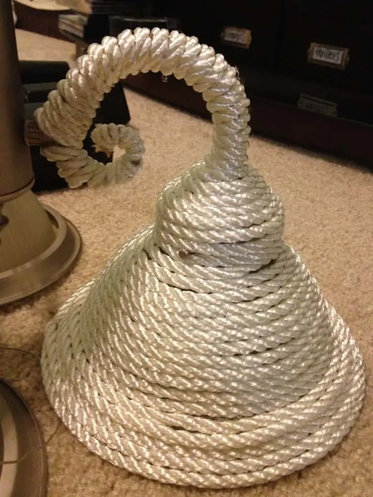 DIY Nautical rope Chandelier - Charleston Crafted