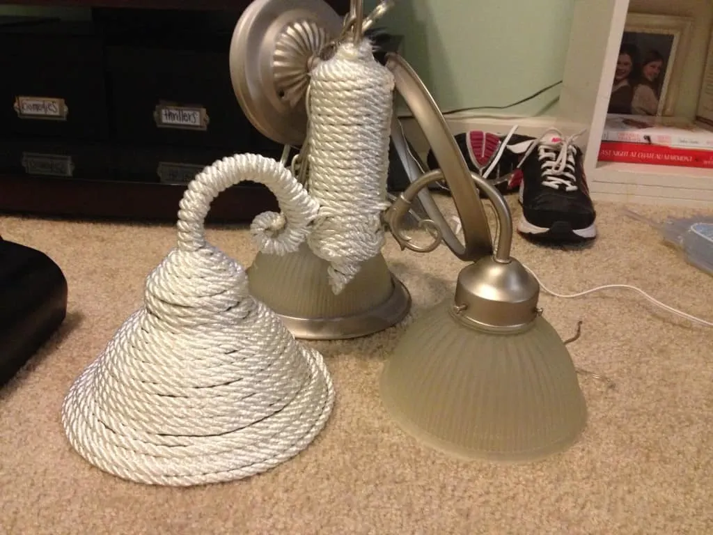 DIY Nautical rope Chandelier - Charleston Crafted