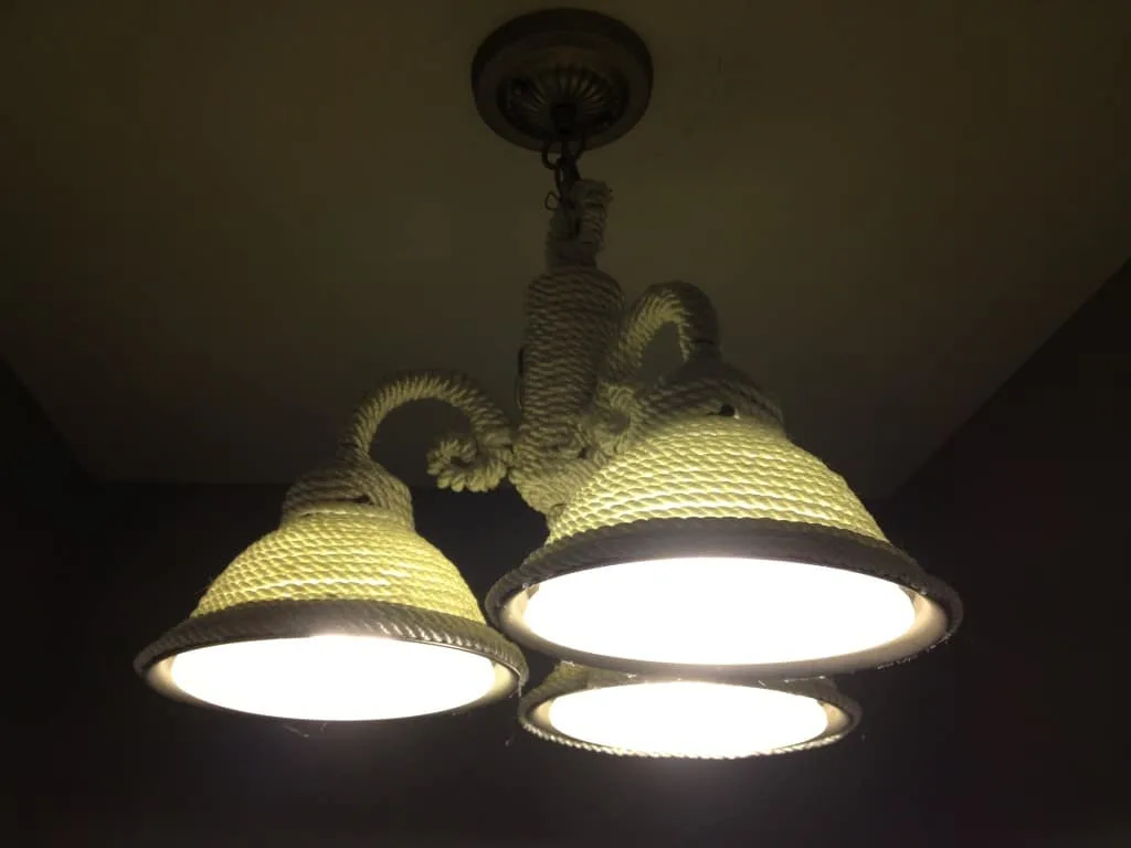 DIY Nautical rope Chandelier - Charleston Crafted