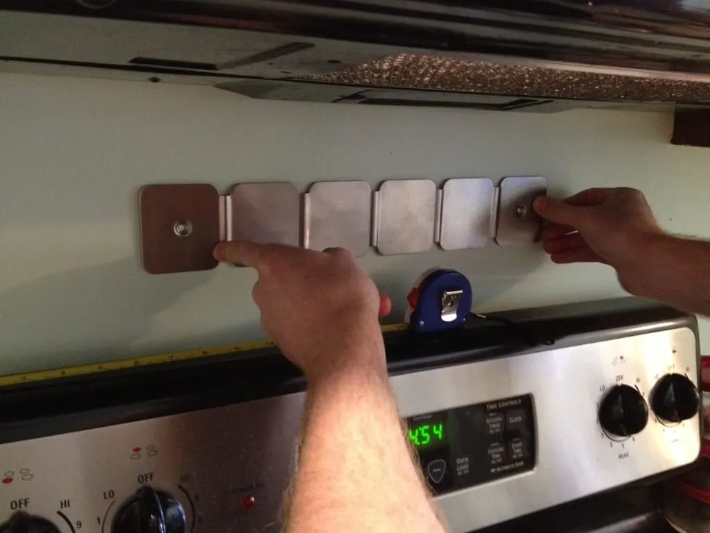 Installing a magnetic spice rack - charleston crafted