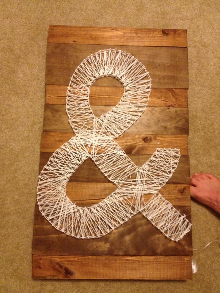 DIY Ampersand String Art - Charleston Crafted