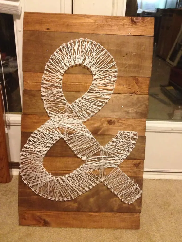 DIY Ampersand String Art - Charleston Crafted