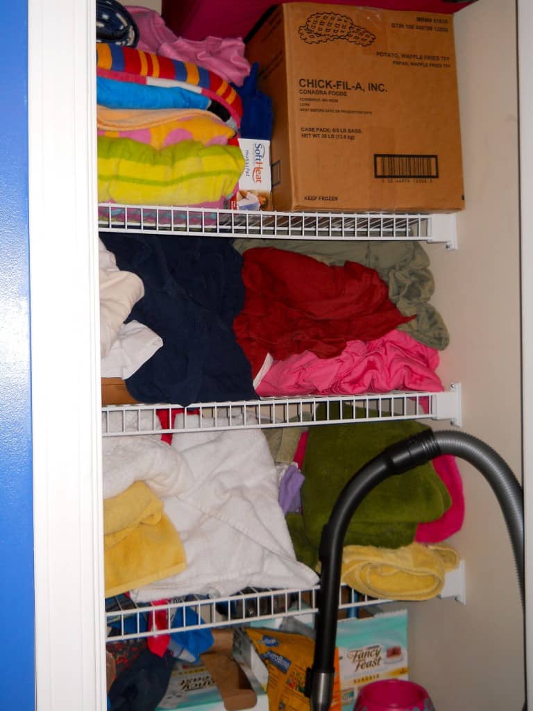 Linen Closet Before - Charleston Crafted