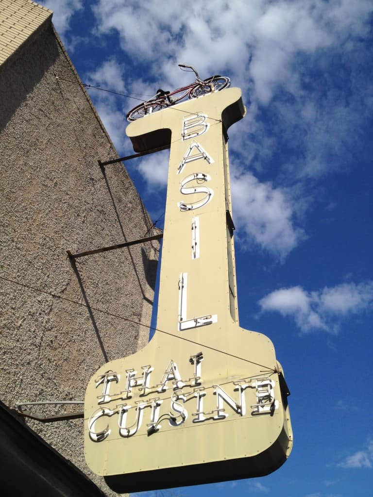 BASIL Restaurant Sign