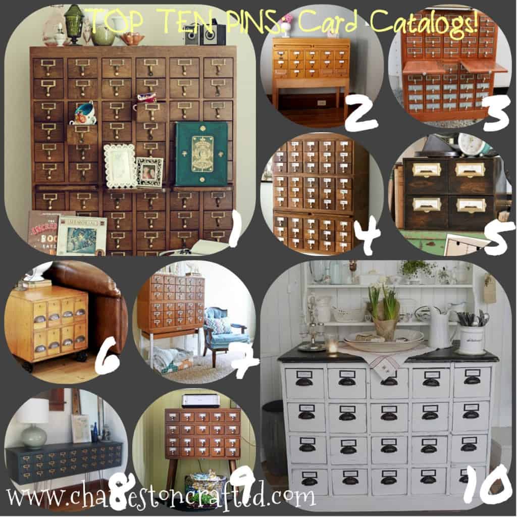 card catalog collage