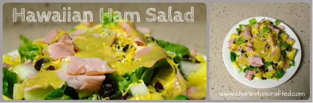 hawaiian ham salad collage