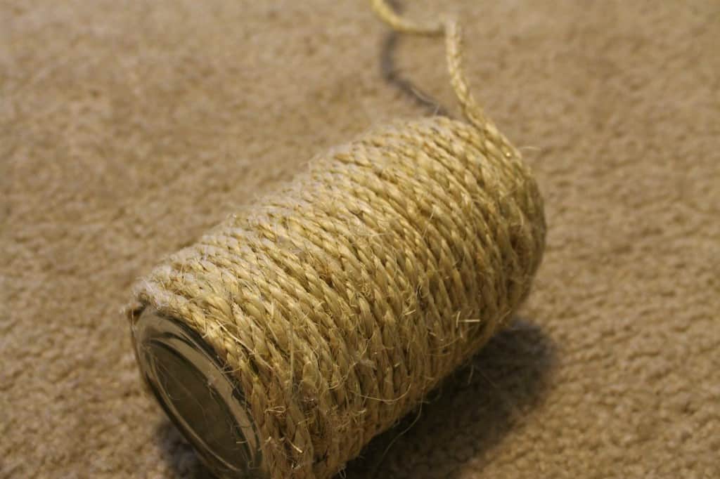 Rope Bud Vase from a Jelly Jar - Charleston Crafted