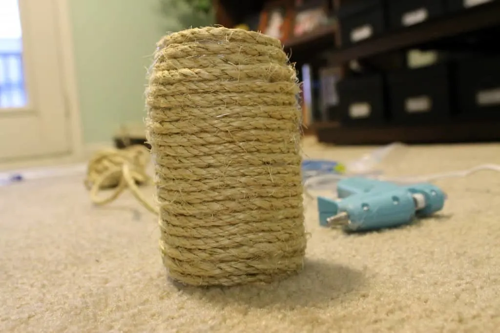 Rope Bud Vase from a Jelly Jar - Charleston Crafted