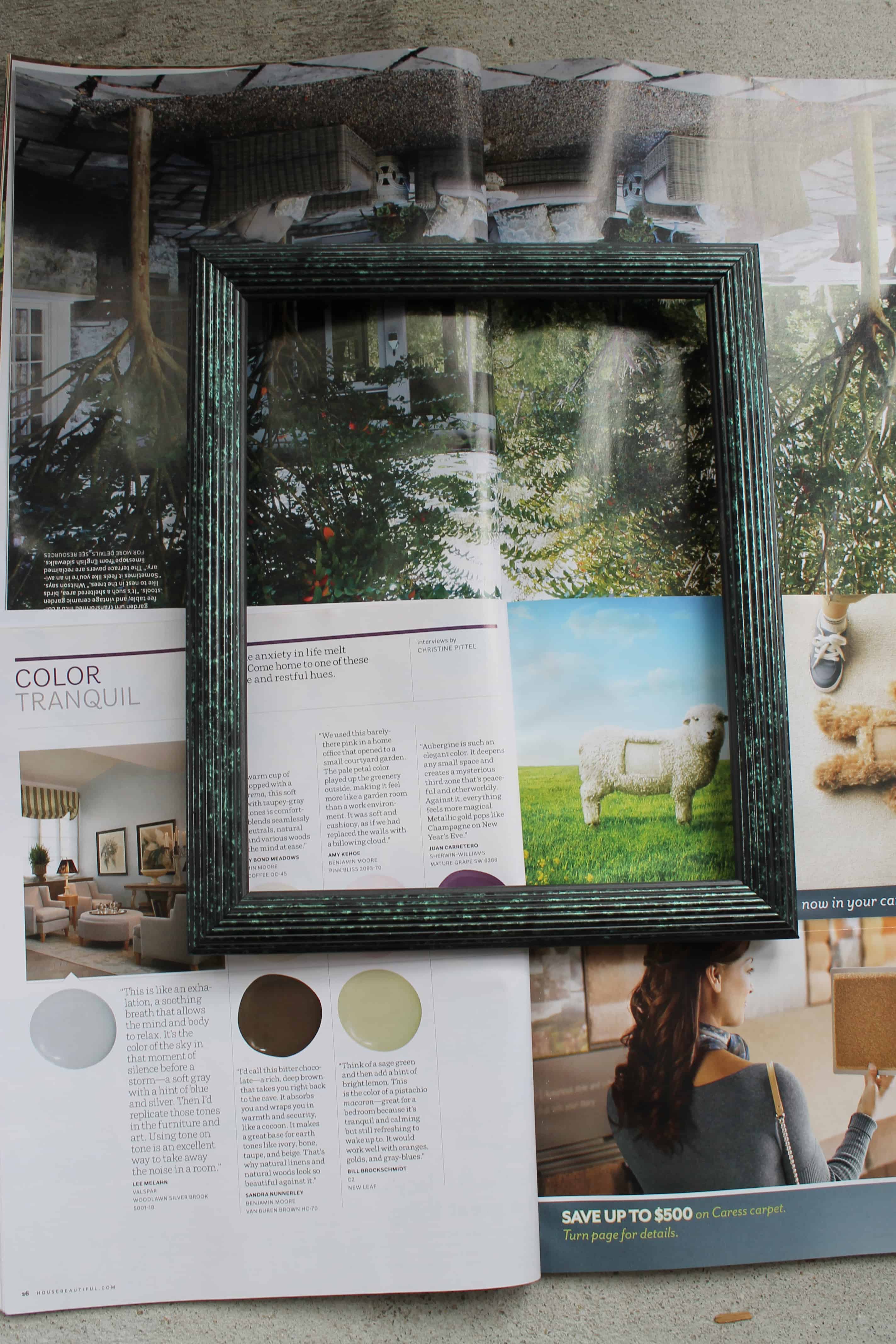 Turn An Old Picture Frame Into A Glass Vanity Tray