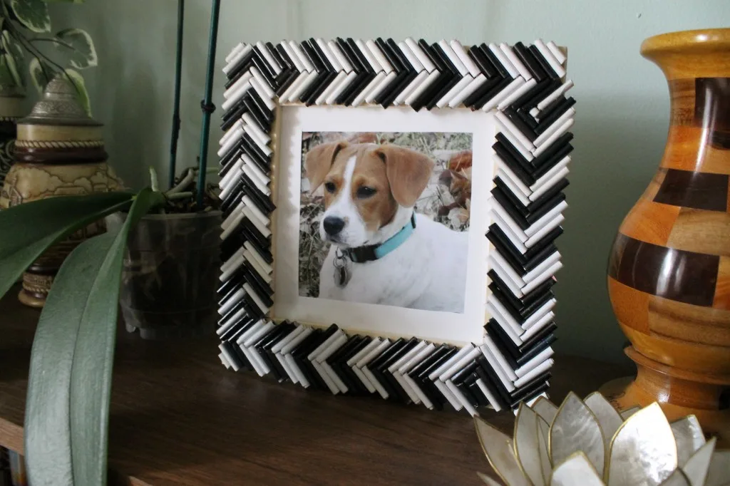 DIY Frame from Magazine Strips! Charleston Crafted