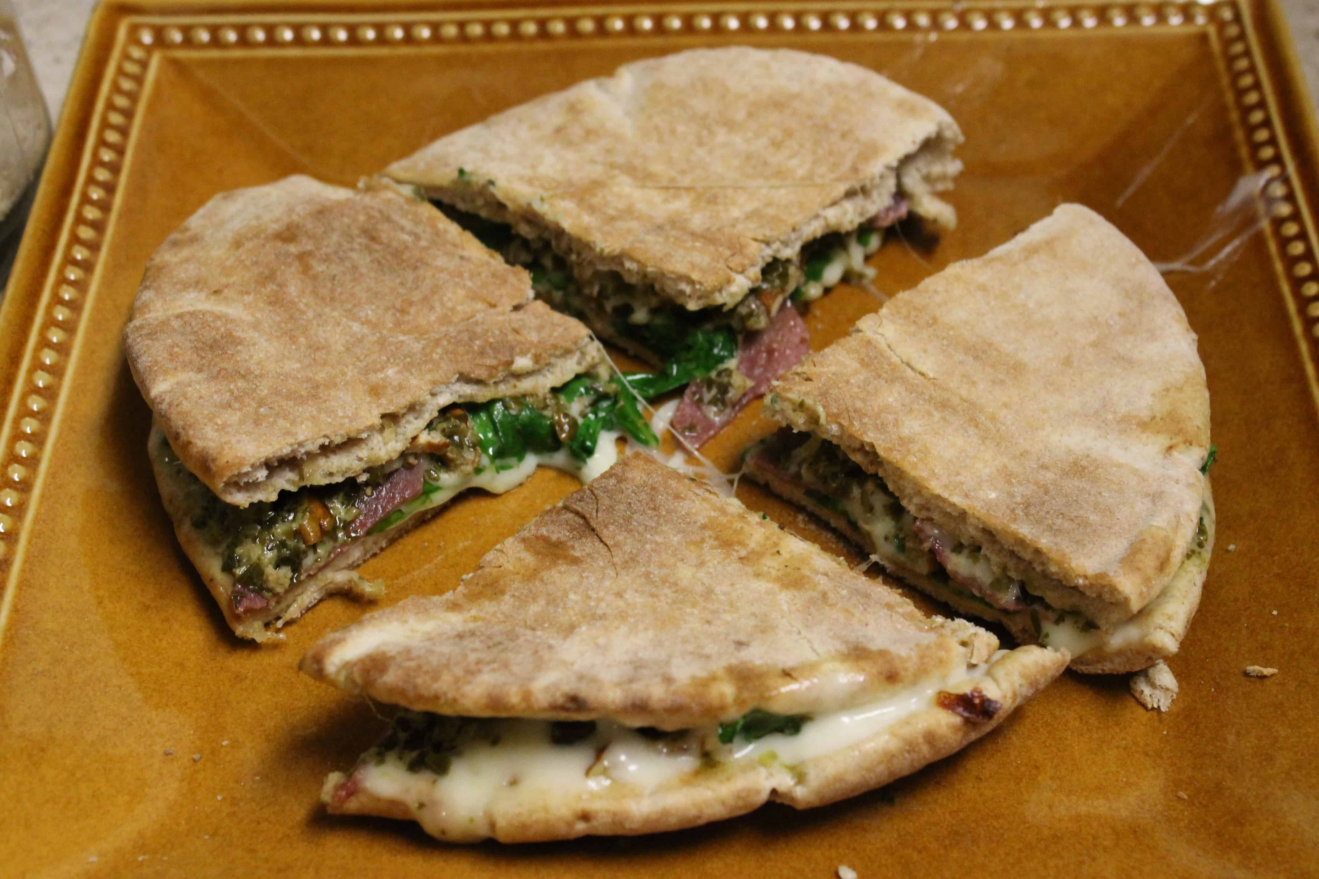 Pesto Grilled Cheese Pita Recipe