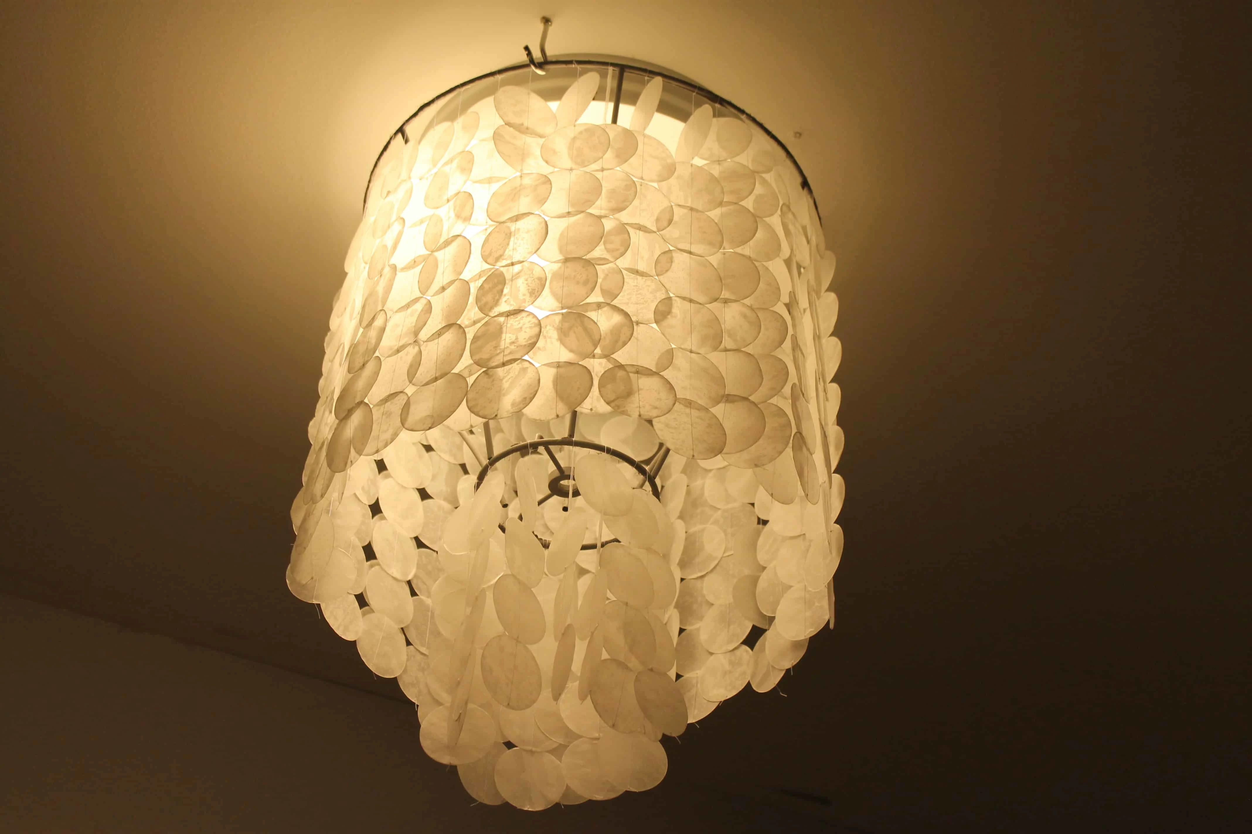 Fau Capiz chandelier - Charleston Crafted