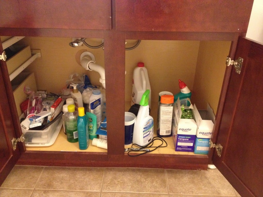 Organize under the bathroom sink - charleston crafted