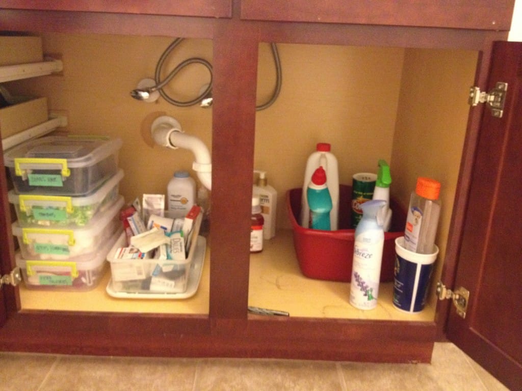 Organize under the bathroom sink - charleston crafted