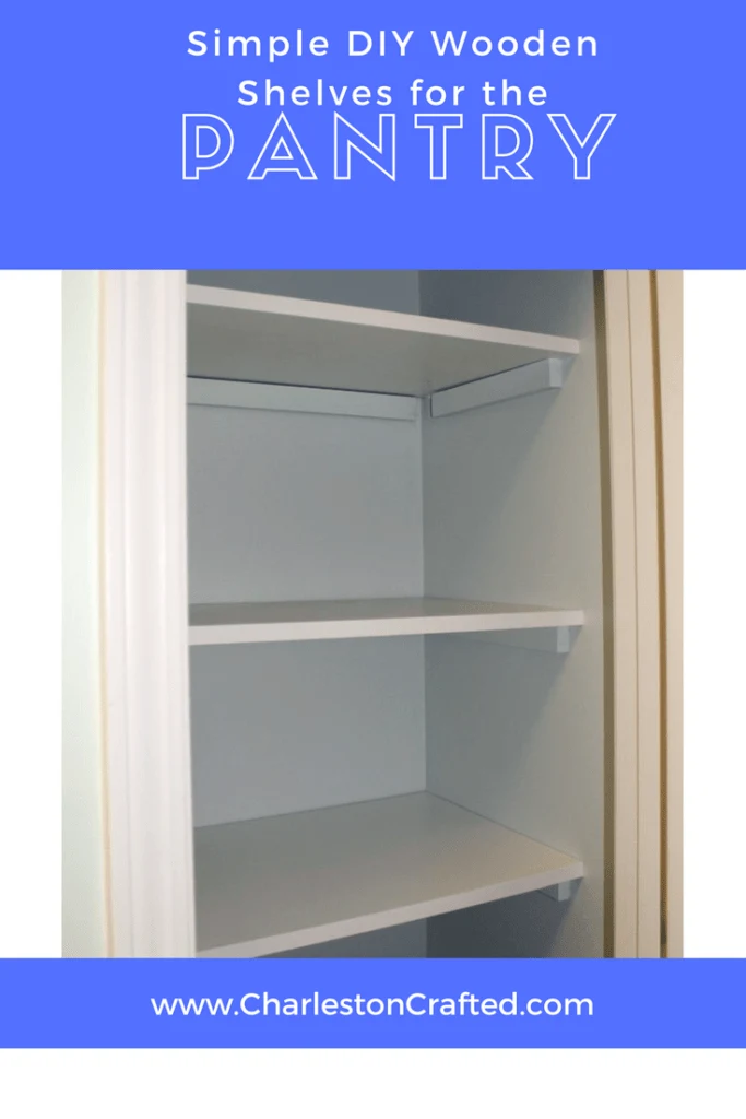 Simple DIY Wooden Shelves for the Pantry - such an inexpensive and easy upgrade from wire shelving! Charleston Crafted