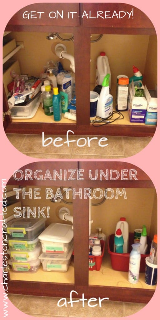 Organize under the bathroom sink - charleston crafted