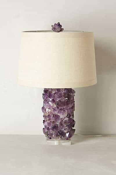 Amethyst lamp inspiration - anthropologie