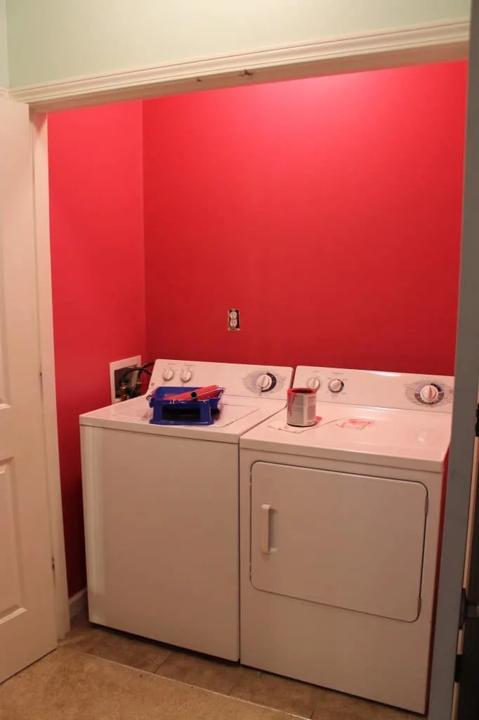 Painting a Laundry Room Pink - Charleston Crafted