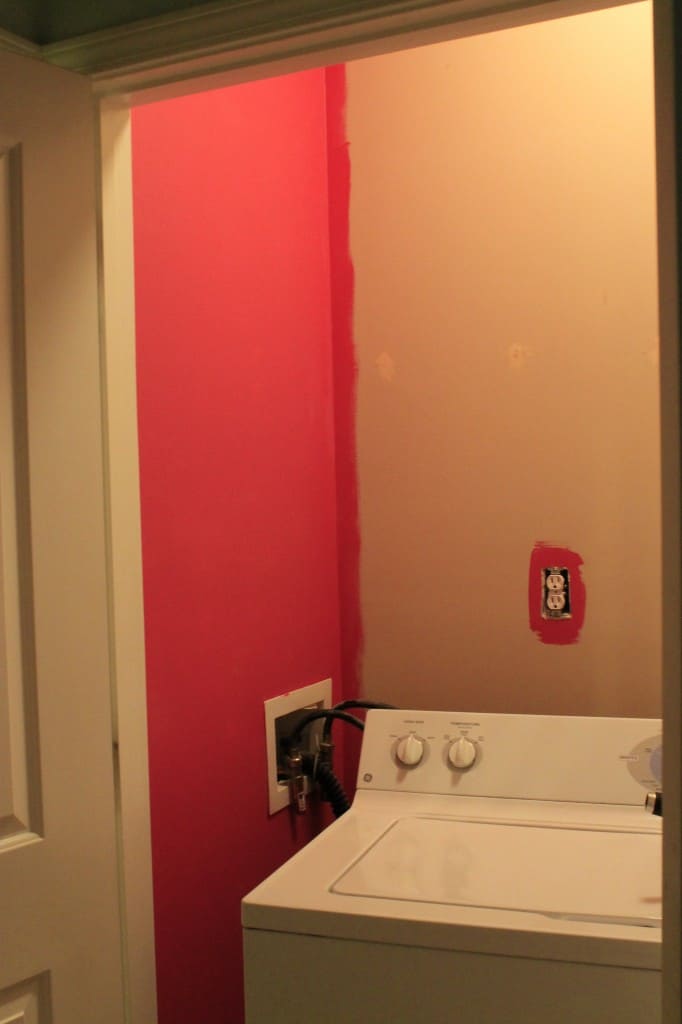 Painting a Laundry Room Pink - Charleston Crafted