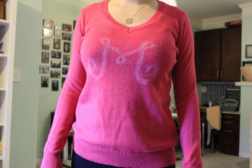 DIY Monogrammed Sweater Inspired by Lilly Pulitzer - Charleston Crafted