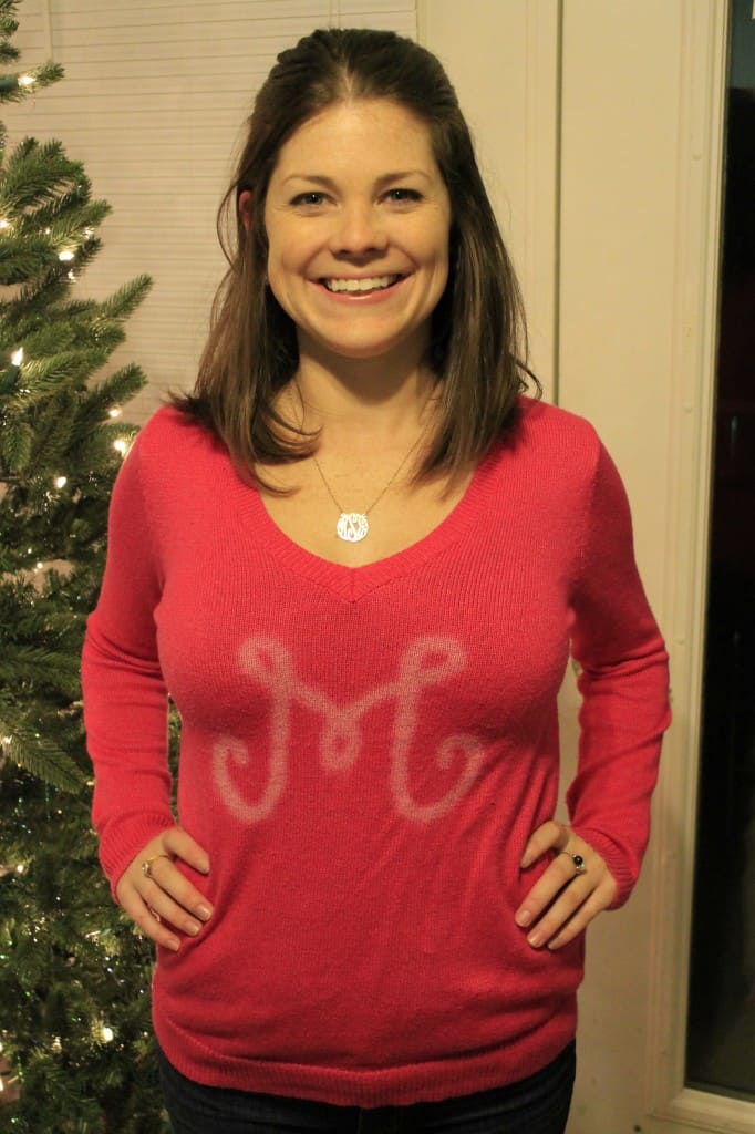 DIY Monogrammed Sweater Inspired by Lilly Pulitzer - Charleston Crafted