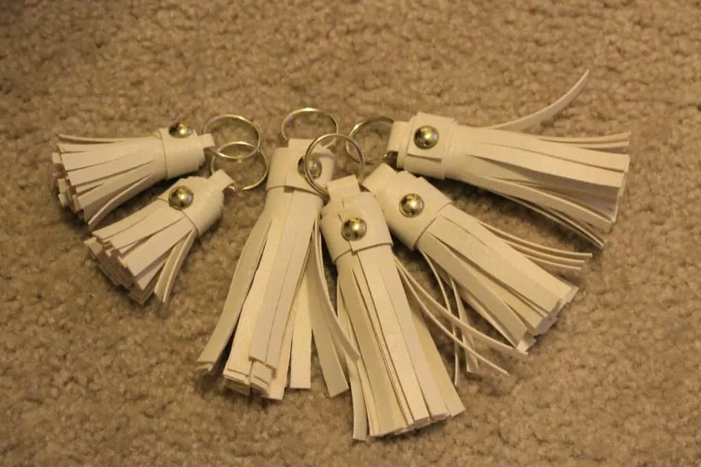 DIY Faux Leather Tassel Keychain Gift Topper - Charleston Crafted