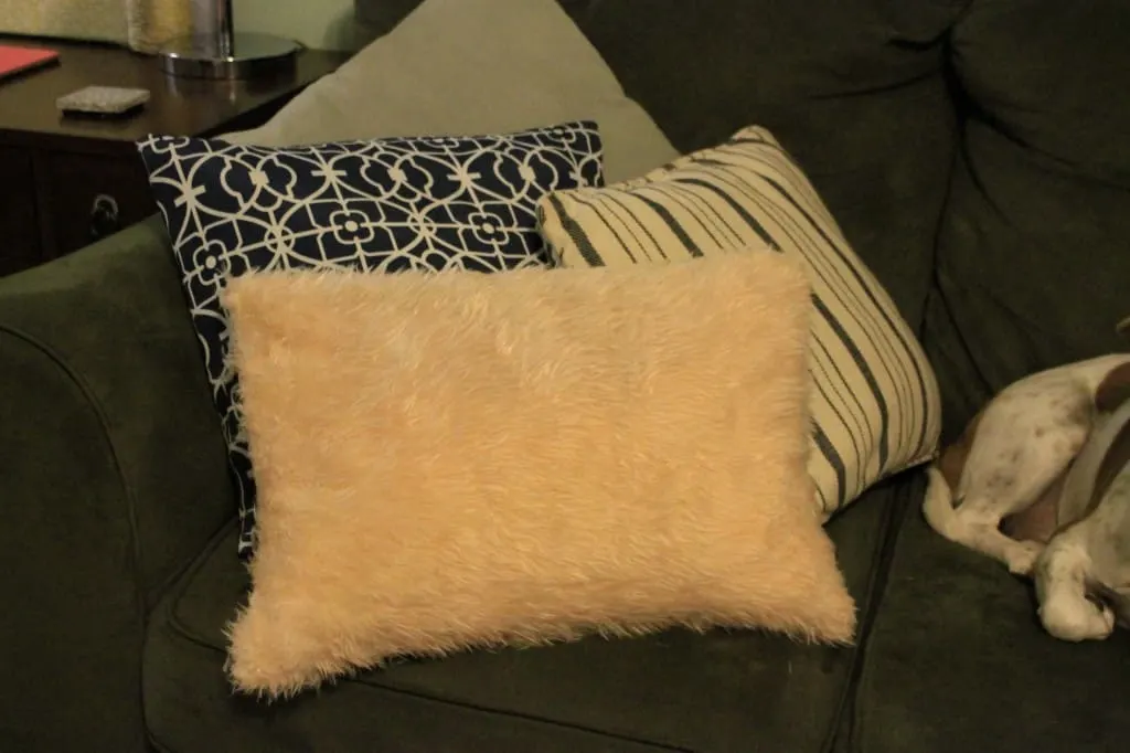 No Sew Faux Fur Pillow Cover - Charleston Crafted