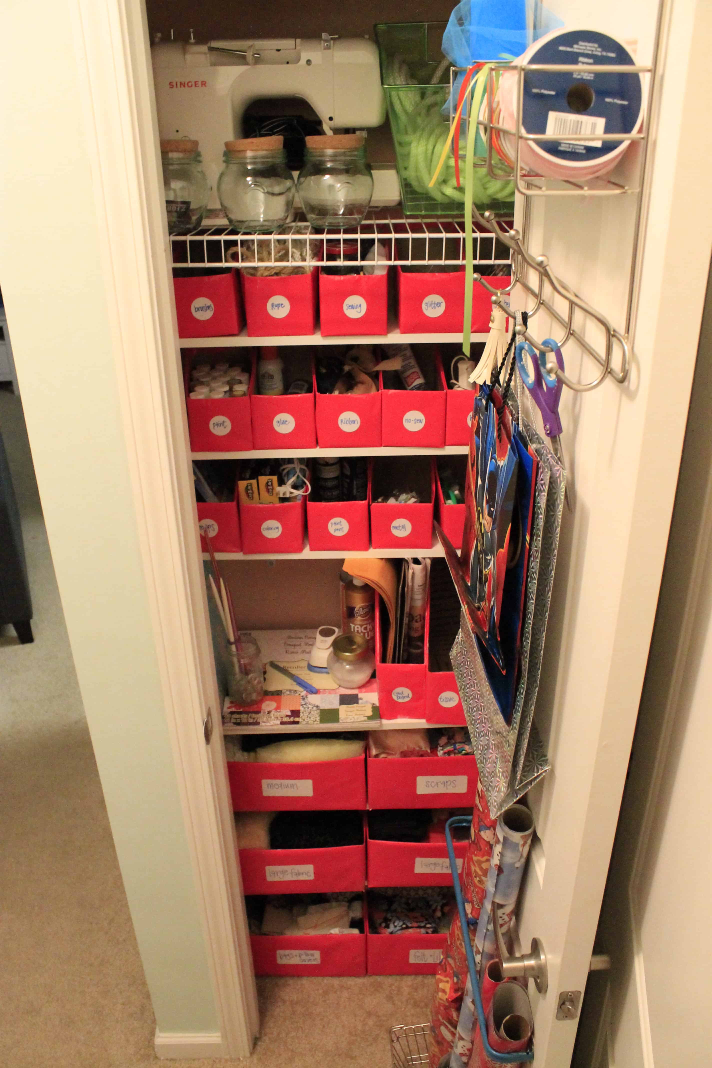 Craft Organization via Storage Closet - My Mess Organized