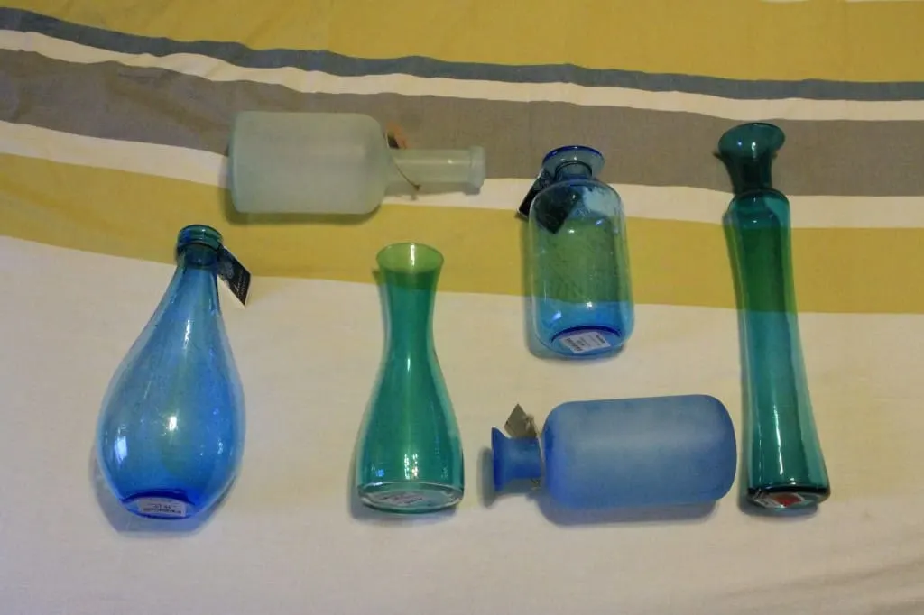 Sea Glass Vase Display - Charleston Crafted