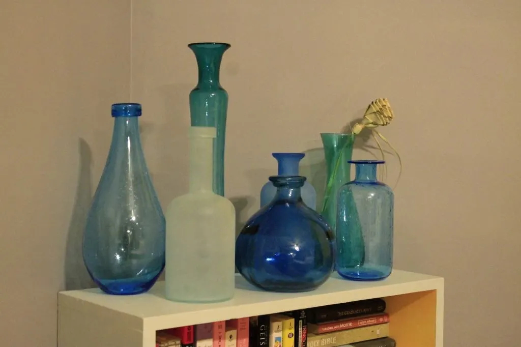 Sea Glass Vase Display - Charleston Crafted