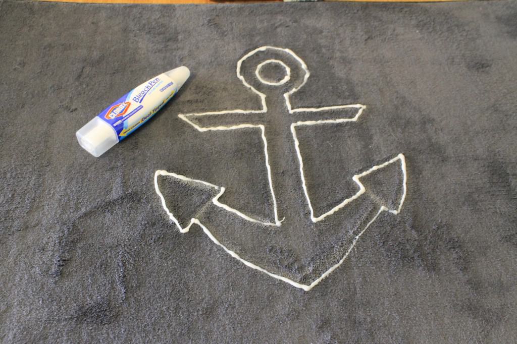DIY Bleach Pen Anchor Mat - Charleston Crafted