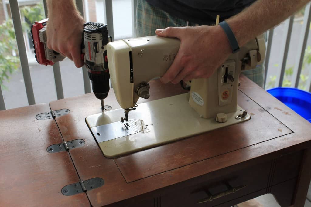 Sewing Table turned into Bar Table - Charleston Crafted