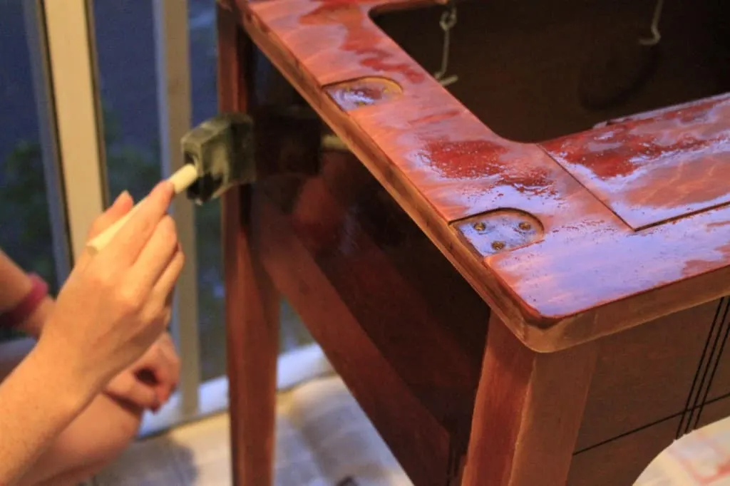 Sewing Table turned into Bar Table - Charleston Crafted