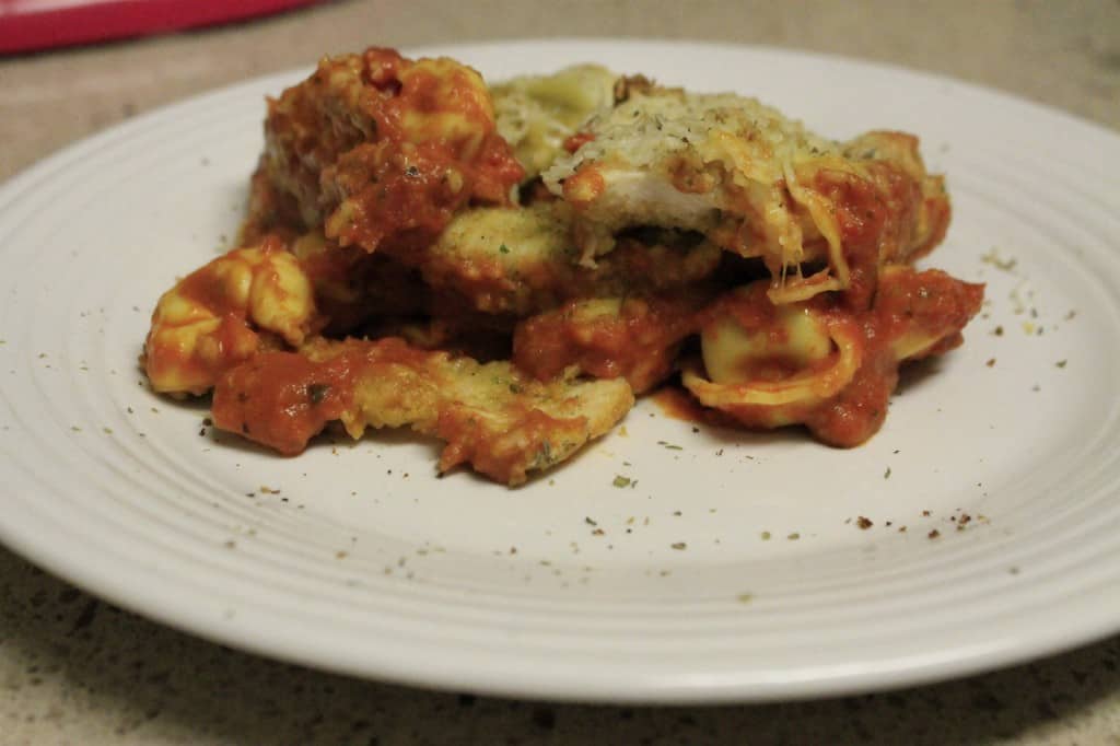 Chicken Parmesan Tortellini Bake - Charleston Crafted